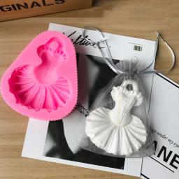 Molde De Silicone Para Aromaterapia Gesso Artesanato De Gesso, Vestido Saia Pingente, Presentes DIY, Molde Decoração Do Carro - Image 4