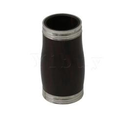 Yibuy-Bb Ebony Madeira Clarinete Barril com Anel De Metal, Preto, 60mm Comprimento - Image 2