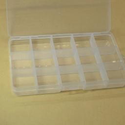 Estojo organizador de artesanato, bolsa para ferramentas de costura ajustável com 15 espaços, estojo de armazenamento de miçangas, jóias, caixa de plástico transparente - Image 3