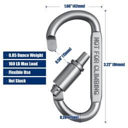 Alta qualidade de alumínio mosquetão d-ring chaveiro kit de viagem equipamentos de acampamento montanhismo gancho acessórios de escalada - Image 2