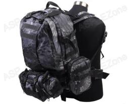 Mochila tática camuflada 60l, bolsa tira com tipo camuflagem preta para escalada - Image 5