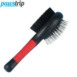 Dupla Face Escova De Cabelo Longo Para Animais De Estimação, Punho De Plástico, Pente De Cachorro, Cachorro, Massagem De Gato, Escova De Banho, Multifunções Ferramenta De Higiene, 1Pc - Image 1