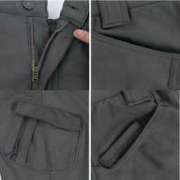 Homens à prova dwaterproof água tático softshell calças de acampamento caminhadas escalada trekking pesca caça velo inverno ao ar livre jaquetas - Image 2