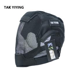 TAK YIYING-Máscaras de Paintball Airsoft Outdoor, Malha De Aço, Máscara Facial Completa para Caça - Image 1