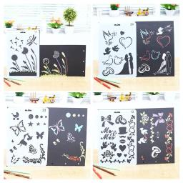 Xriy modelo de pintura, estêncil para desenho, vários padrões com flores de borboleta, pássaros, formato de coração, para projetos de artesanato diy - Image 5