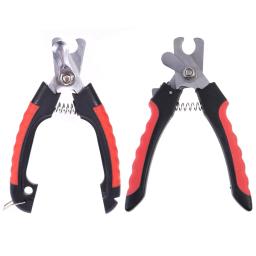 Cortador de unhas profissional para animais de estimação, tesoura de aço inoxidável para tosa de pets, cães e gatos com bloqueio tamanho s m - Image 2