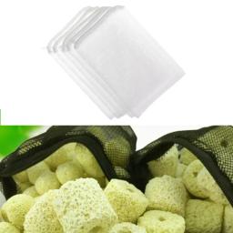 5 pçs saco de filtro de aquário tanque de peixes saco de malha com zíper lagoa líquida para bio bola de isolamento de carbono ativo armazenamento de peixes aquáticos pet filtro - Image 2