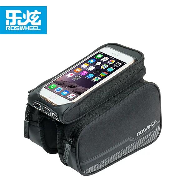 ROSWHEEL Bolsa de Guidão para Bicicleta com Compartimento para Celular de até 5.7"