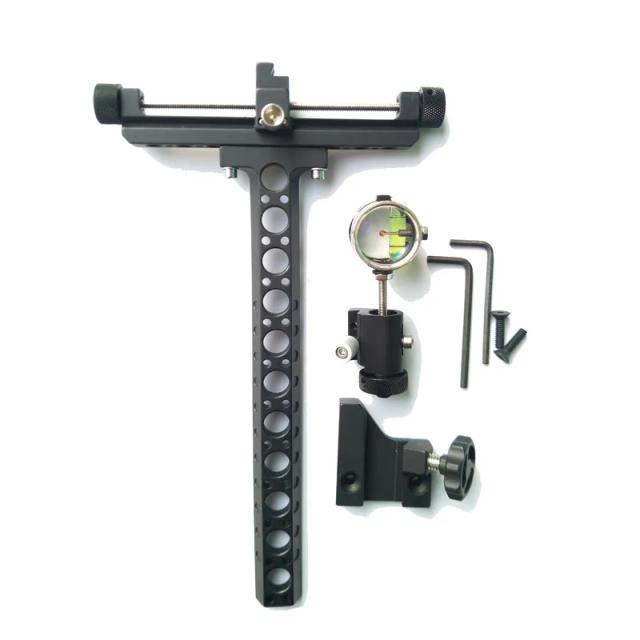 Bow Sight CNC de Alumínio para Tiro com Arco - Pólo Longo Ajustável e Acessórios de Caça