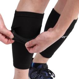 1 par de suporte de joelho meias com bolso, caneleiras para futebol, mangas de perna, suporte para meias, meias, apoio para adultos - Image 5