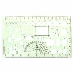 1pc plástico círculos geométrico desenho modelo régua estêncil ferramenta medição estudantes fornecimento escritório hyq - Image 4