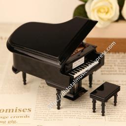 Dh Miniature Piano Modelo Réplica Com Estojo, Acessórios De Boneca, Mini Piano, Instrumento Musical, Exibição De Ornamentos, Presentes De Natal - Image 2