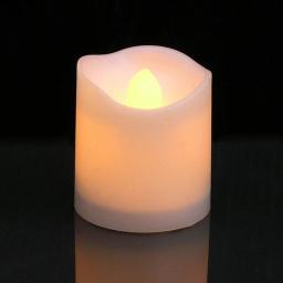1 pçs velas flameless luz 3.6x4.2cm pilar led festa de aniversário vela amarelo flicker onda forma festa natal decoração - Image 4