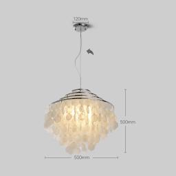 Luminária pendente moderna, criativa, concha, luz led nórdica, iluminação para casa, quarto, ferro - Image 6
