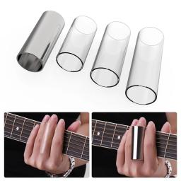 Conjunto de slides para guitarra, com slides de vidro, aço inoxidável, 4 peças, polegar, palhetas para armazenamento, acessórios para guitarra - Image 5