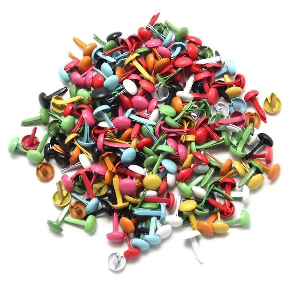 Prático Mini prendedores parisienses, estamparia Multicolor Paper Craft, ferramenta Scrapbooking DIY, conjunto de 200, 4,5x8mm - Image 1