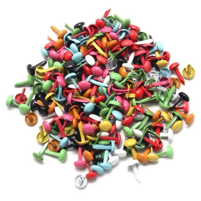 Mini Prendedores Parisienses Multicoloridos para Scrapbooking - Conjunto com 200 Peças de Estamparia DIY 4,5x8mm