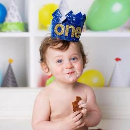Chapéu para meninos e meninas, ouro azul, chapéu com glitter, ouro, rosa, número da coroa da princesa, festa de primeiro aniversário de 3 anos, decoração de chá de bebê - Image 2