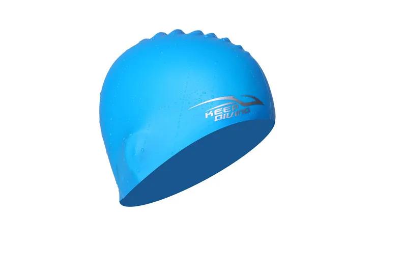 MANTER DIVING-Silicone Cap Natação Impermeável para Homens e Mulheres, Chapéu De Natação De Cabelo Longo, Tampa Da Orelha, Boné De Piscina - Image 1