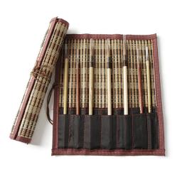 Suporte de pincel, estojo de bambu para caligrafia, estojo para cortinas, materiais de arte - Image 2
