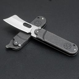 Mini faca dobrável de feijão, faca com lâmina de aço 440, cabo de aço para acampamento, caça, facas táticas de sobrevivência, faca de bolso para uso ao ar livre, ferramenta edc - Image 5