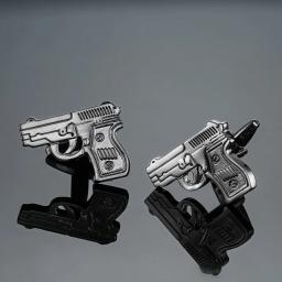 XKZM-Abotoaduras de bala de alto grau para homens, luvas de boxe, camisas modelo pistola, abotoaduras, presentes de jóias, marca de luxo, novo - Image 2