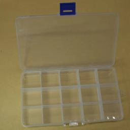 Estojo organizador de artesanato, bolsa para ferramentas de costura ajustável com 15 espaços, estojo de armazenamento de miçangas, jóias, caixa de plástico transparente - Image 2