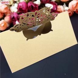 Cartões de nome cortados a laser, 10/50/100 peças, cartões para convidados, festa de casamento, decoração de mesa, nome, cartão de casamento, decoração 7z - Image 4