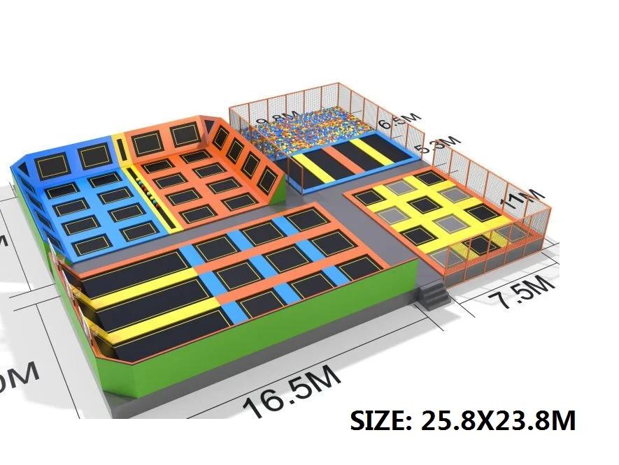 Trampolim Fitness de Ginástica Certificado CE para Playground Esportivo Interno