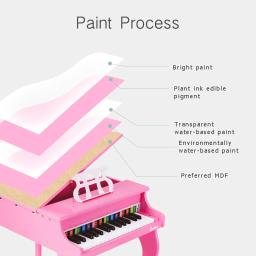 Onshine crianças simulação piano 30 chave de alta qualidade piano instrumento de madeira com espectro de piano crianças aprendizagem educação brinquedos 3y + - Image 4