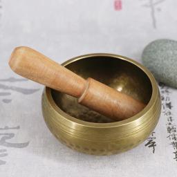 Bacia budista tibetana com vara, tigela de som de Buda, instrumento musical para meditação, Yoga Home Decoration - Image 4