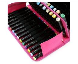 Kit de marcadores de alta capacidade, 80 espaços, escola, porta caneta, desenho, presente para crianças, estudantes, qualquer artista - Image 2