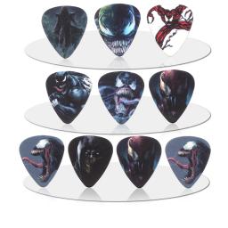 Soach palheta de guitarra de pvc, 10 peças de 0.46mm, estampa de dupla face, padrão misto, acessórios de guitarra, palhetas de cordas - Image 4