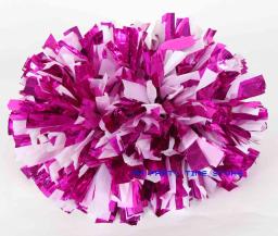 Livre shipping.130g, torcendo cheerleader fadeless metálico pompom plástico branco pom com baton lidar com produtos cheerleading - Image 4