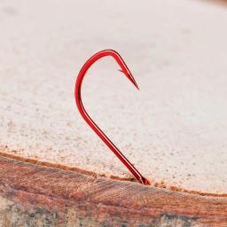 Pequeno Mini Tamanho Farpado Anzol, Ganchos De Pesca De Explosão, Red Fish Catch, Tamanho 0.5 #-8 #, 50g-2000g, 11 pcs por pacote - Image 3