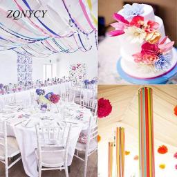 Flâmulas de papel crepe 32 pés 10m, guirlanda de papel diy, cenários fotográficos para casamento, festa de aniversário, chá de bebê, decoração de local - Image 2