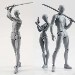 Movable Joint Action Figure Model Toy, Artista Art Painting, Figura Anime, SHF Sketch, Esboço Masculino e Feminino, Manequim Articulação, 14cm - Image 1