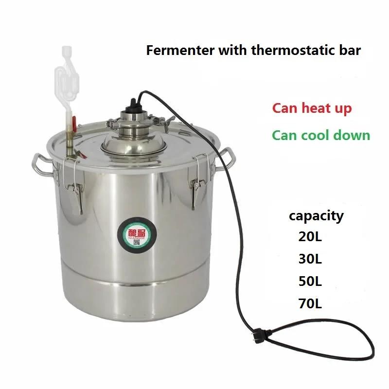 Fermentador de vinho com barril termostático, fermentadores de aço inoxidável de alta qualidade de 20l/30l/50l/70l - Image 1