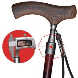 Alumínio liga telescópica Trekking pólos, Bastões leves, Caminhadas Trekking Cane para idosos, 2 Seção - Image 3