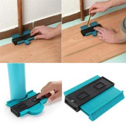 Medidor de contorno e calibre plástico, ferramenta duplicadora de marcação de madeira, ladrilhos, laminados - Image 5