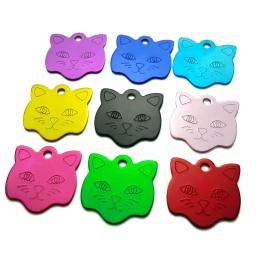 Identificador para rosto de gato com 20 peças, placa de identificação para animais de estimação com pingente para nome do animal de estimação para cães, gatos e outros animais de estimação gravados - Image 3