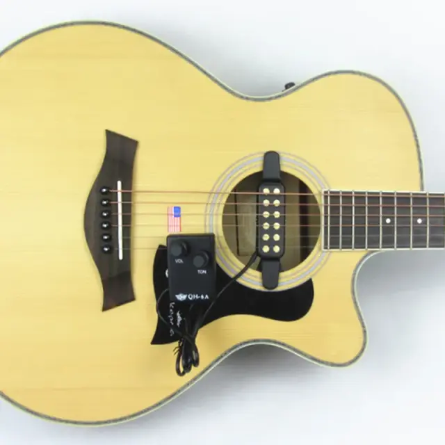 Captador Acústico Profissional para Guitarra e Baixo com Microfone - Acessório Ideal para Músicos que Cantam ao Tocar