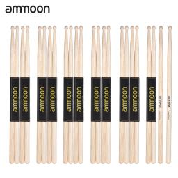 Ammoon 5a/7a de 3/12 pares de baquetas de tambor de madeira fraxinus mandshurica conjunto de tambor de madeira acessórios para instrumentos de percussão - Image 5