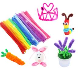 Hastes limpadoras de cachimbos para crianças, 50 peças 30cm colorido limpadores de cachimbo para diy brinquedos educativos de pelúcia artesanais materiais de arte diy - Image 1