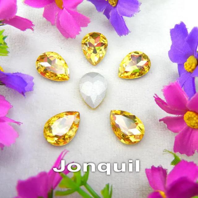 Coleção de Strass em Forma de Gota de Água para Artesanato DIY - Cristais de Vidro em 7 Cores Atraentes para Enfeitar Seus Projetos e Molduras de Fotos
