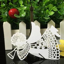 10 colos marcadores de mesa à laser para casamento, 50 peças, cartão de nome, decoração para festa de aniversário e casamento, lembrança do natal - Image 2