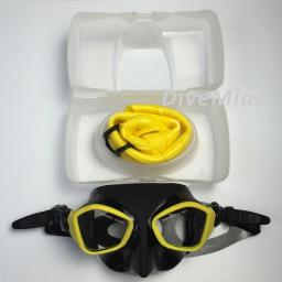 Máscara subaquática para mergulho mergulho máscara preta tempreted vidro snorkeling máscara conjunto com caixa de natação freediving mergulho conjunto - Image 1