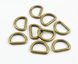 100 peças 10mm anel de metal soldado cor bronze antigo anel d para bolsa bolsa bolsa - Image 4