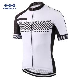 KEMALOCE Roupa De Ciclismo Masculino Estrada Secagem Rápida Camisa Ciclismo Branca China Verão Anti-Uv MTB Seco Corrida Branco Ajustar Em Branco XS-5XL Roupa De Bicicleta - Image 1
