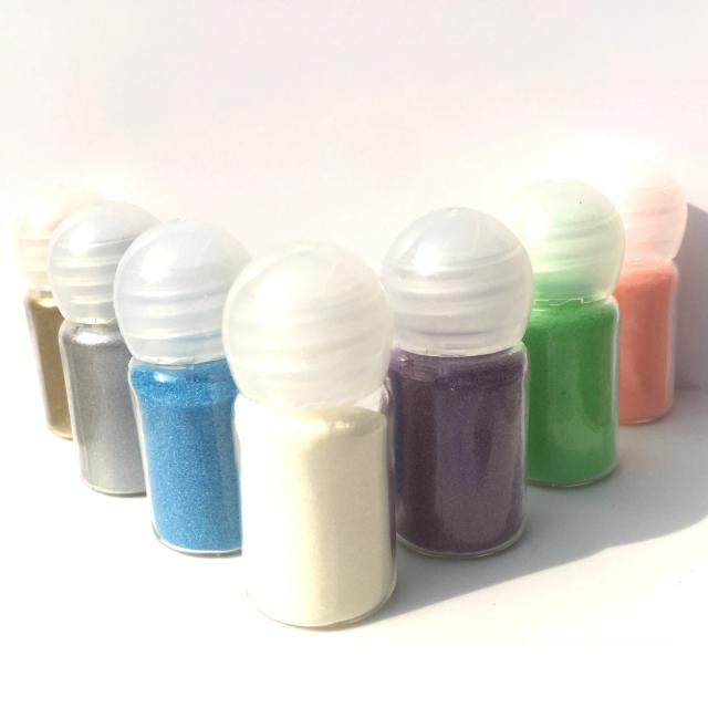 Pó Colorido para Gravação: 7 Cores Vibrantes em Frascos de 10ml